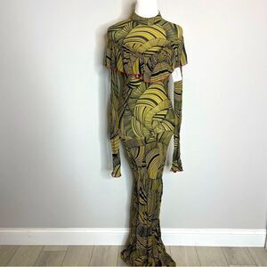 DE LA VALI JOSEPHINE LONG SLEEVE MAXI DRESS NWT Size 8